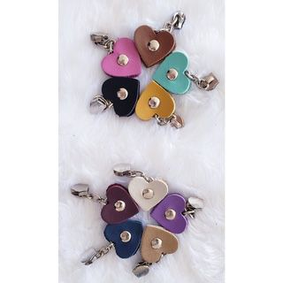 Cursor Coração Couro Prata - (5 UNIDADES)