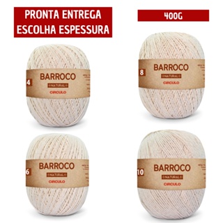 Barbante Barroco Natural - 400g em Oferta na Shopee