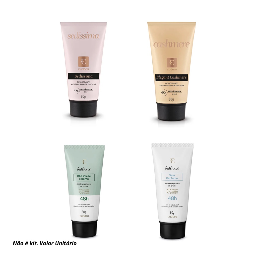 Desodorante em creme Eudora Elegant Cashmere Sedíssima ou Sem Perfume