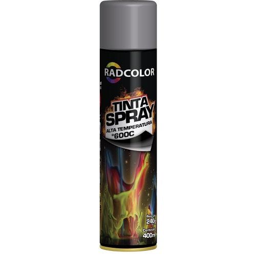 Tinta Spray Alta Temperatura 600º Alumínio (400 ml) Radnaq em Oferta na Shopee