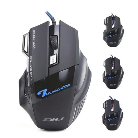 Mouse gamer para jogo computador X7 USB LED laser7 Botões Profissional