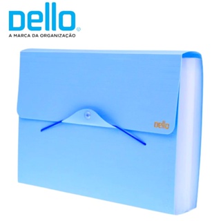 Pasta Sanfonada 31 Divisórias A4 Serena Azul Pastel - DELLO em Oferta na Shopee