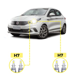 Kit Ultra LED Fiat Argo 2018/2023 20000 Lúmens 6500K H7 H7 em Oferta na Shopee