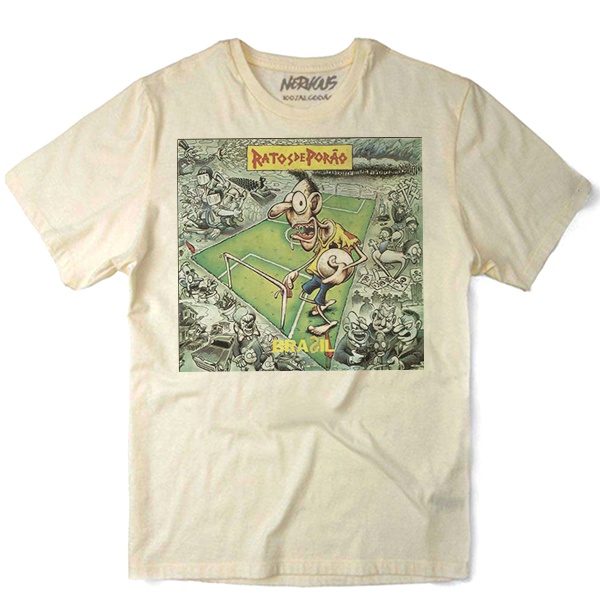 Camiseta Algodao Ratos de Porão Punk Banda de Rock Bandas Musica Grunge Nacional Nervous