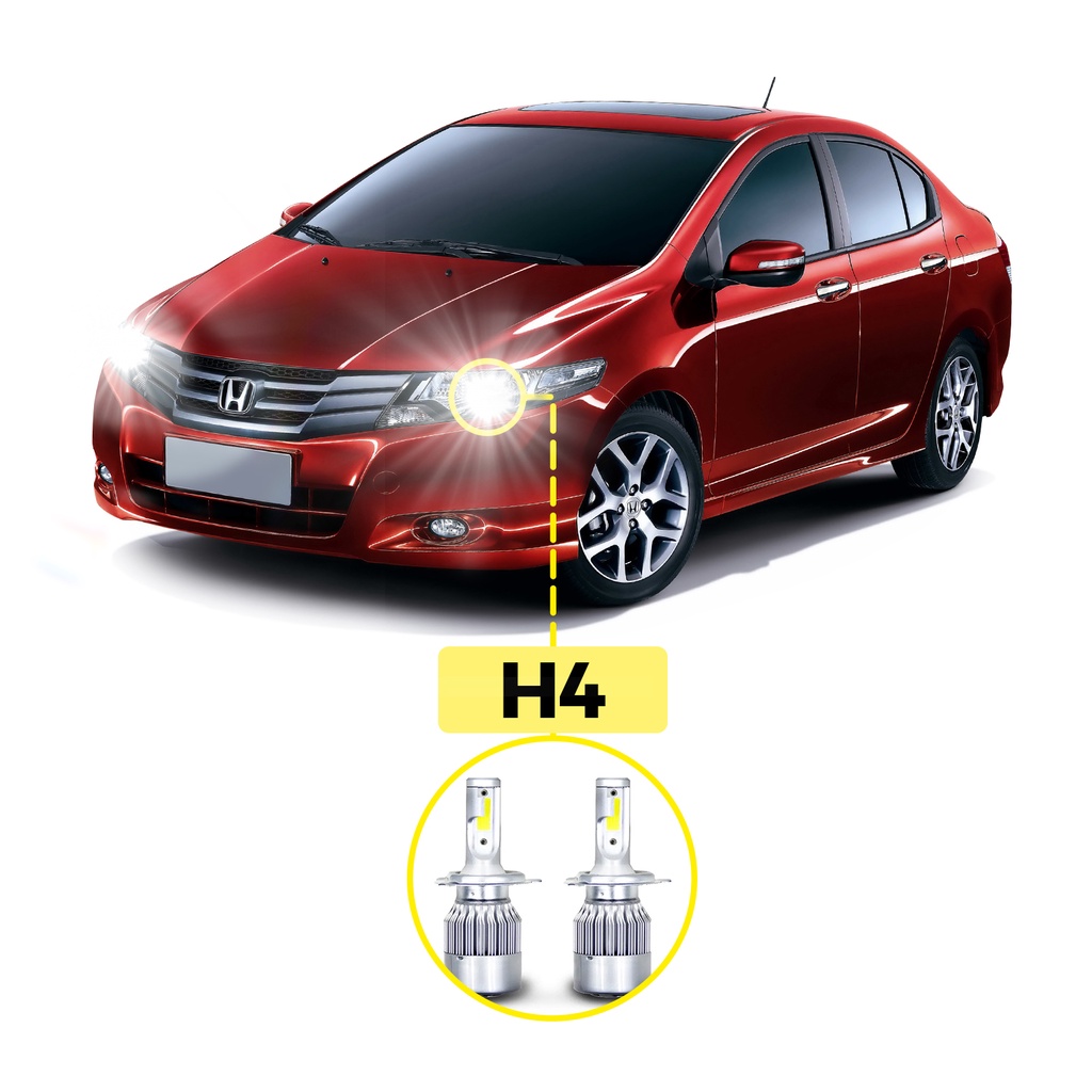Kit Ultra LED Honda City 2009/2014 20000 Lúmens 6500K H4