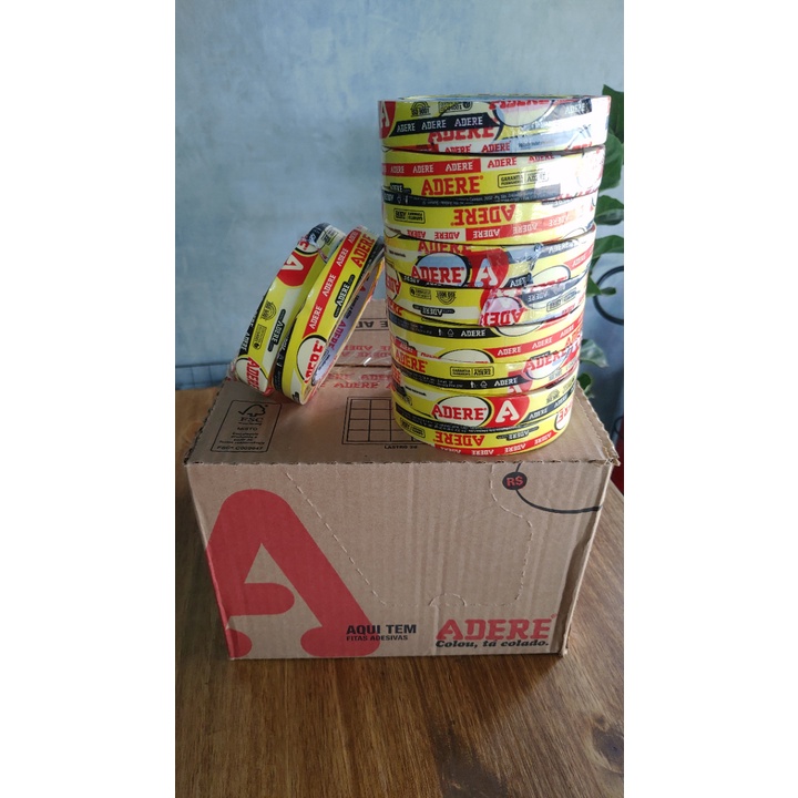 Fita Crepe Amarela 18mmx40m - Adere automotiva kit 32 unidades