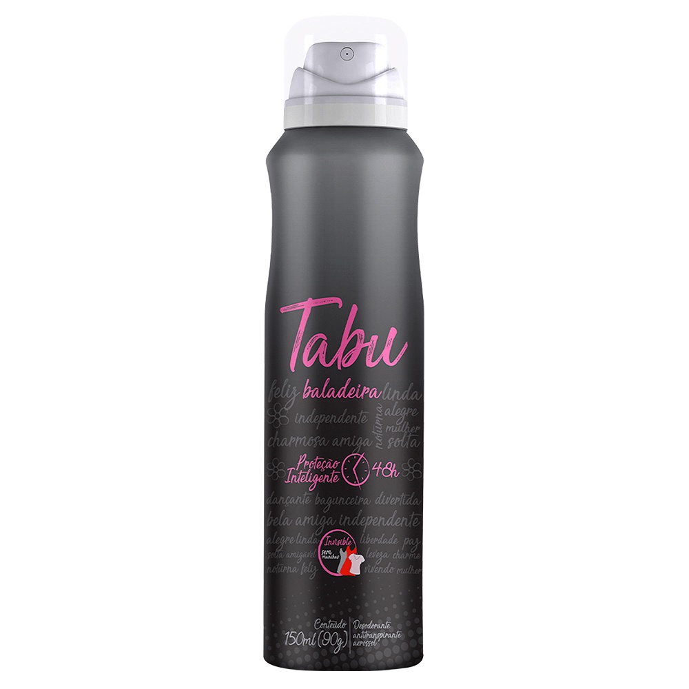 Desodorante Aerosol Antitranspirante Tabu Baladeira 150Ml