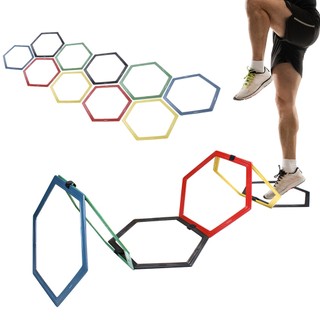 Kit Argolas De Agilidade Aro Funcional Hexagonal 6 Pç