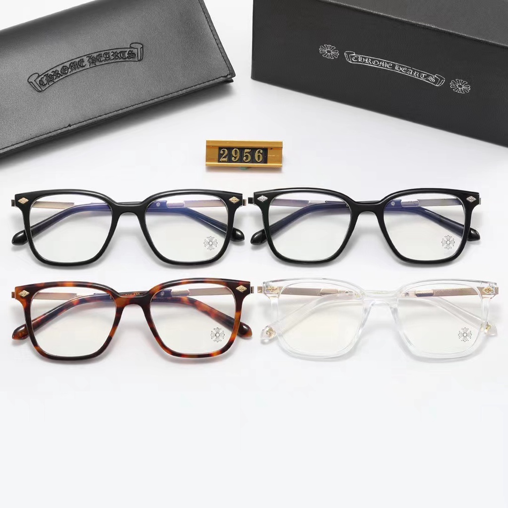 Chrome Hearts Eyewear Negócios De Lentes Claras Trabalho Mulheres Homens Óculos Com Caixa 2956 #