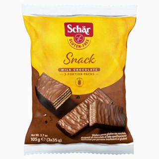 Biscoito Snack Tipo Wafer de Avelã Coberto com Chocolate Sem Glúten Schar 105G *Val.280524