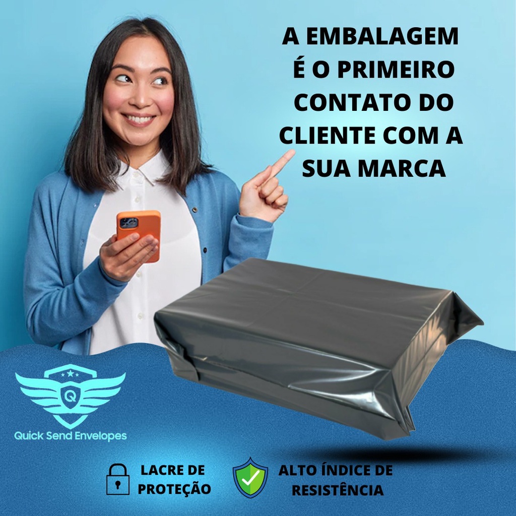 100 Envelopes Plástico 15x20 20x30 26x36 32x40 40X50 60X50 Para Pequenas Encomendas correios