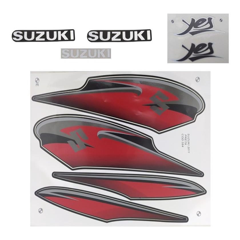 Adesivo Faixa Decalque Suzuki Yes 125 An Preta 2011