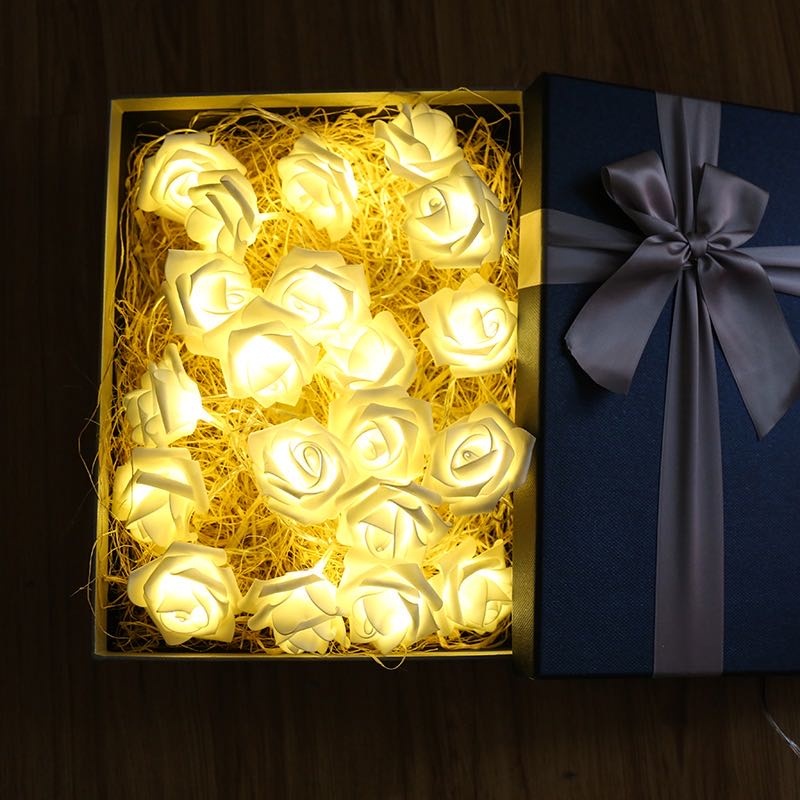 20 Luzes De Corda De Flores De Rosas/Bateria Romântica Com Energia De ...
