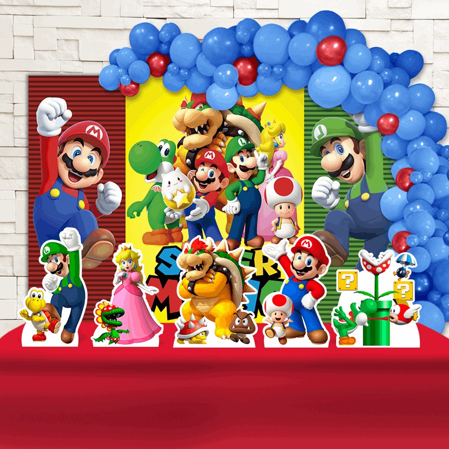 Kit Festa Aniversário Super Mario Bros Decoração Kit Ouro Shopee Brasil