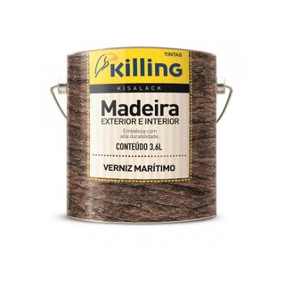 Verniz Para Madeira Brilhante - Varias Cores 3,6L ou 900ml - Verniz - Killing