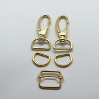 Kit Ferragem Mosquetão/Meia Argola/Regulador