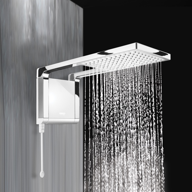 Chuveiro Elétrico Ducha Acqua Storm Ultra Branco Cromado 220v 7800w Lorenzetti