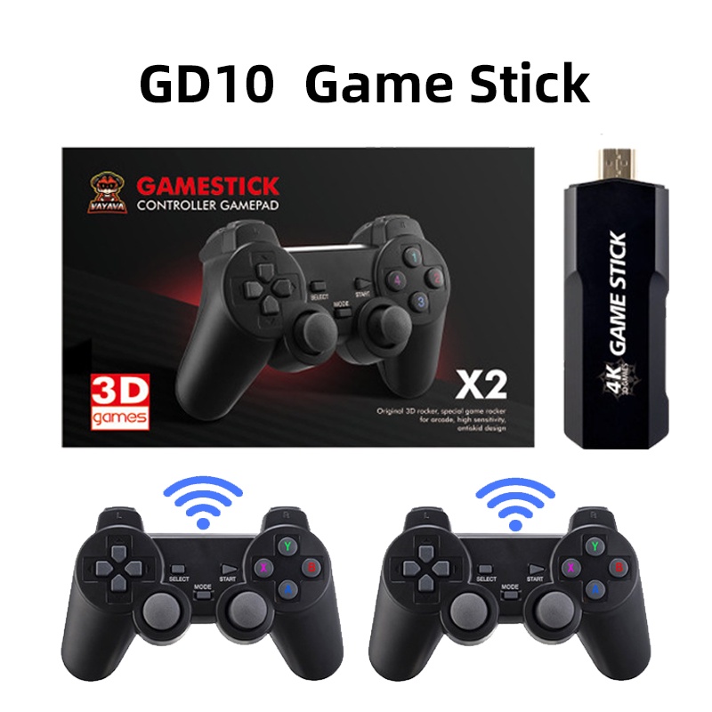 Console Game Stick 4k GD10 64GB 30000 MIL Jogos + 2 Controles a Pronto Envio