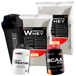 Kit 2x Whey Protein 500g + BCAA 4,5 100g + Power Creatina 100g + Coqueteleira - Bodybuilders