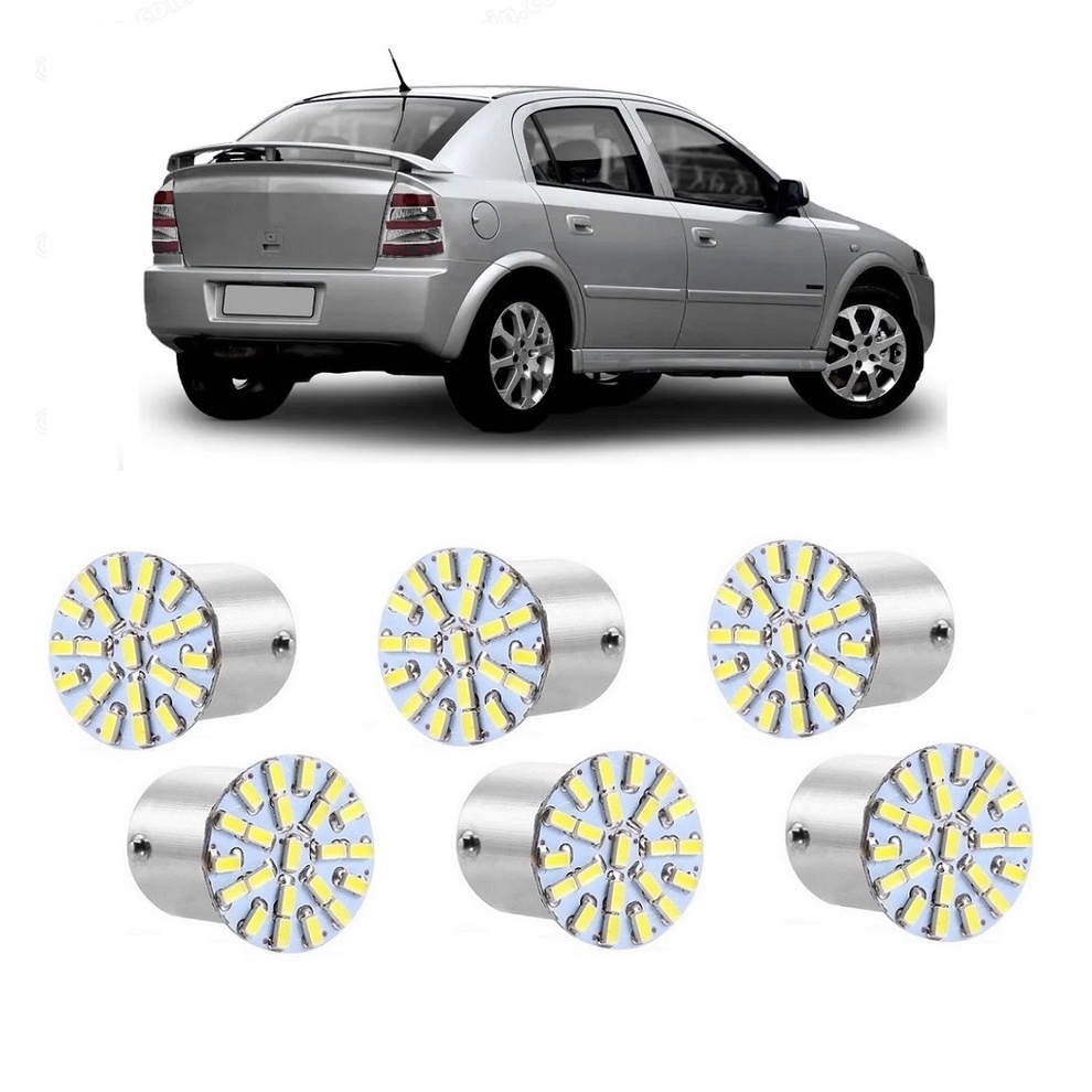 Kit 6 Lampadas LED Lanterna Traseira Astra 2003 20004 2005 2006 2007 2008 2009 2010 2011