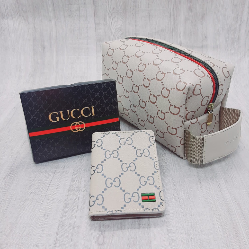 Necessaire Masculina + Carteira Slin Gucci KIT Top Luxo Top