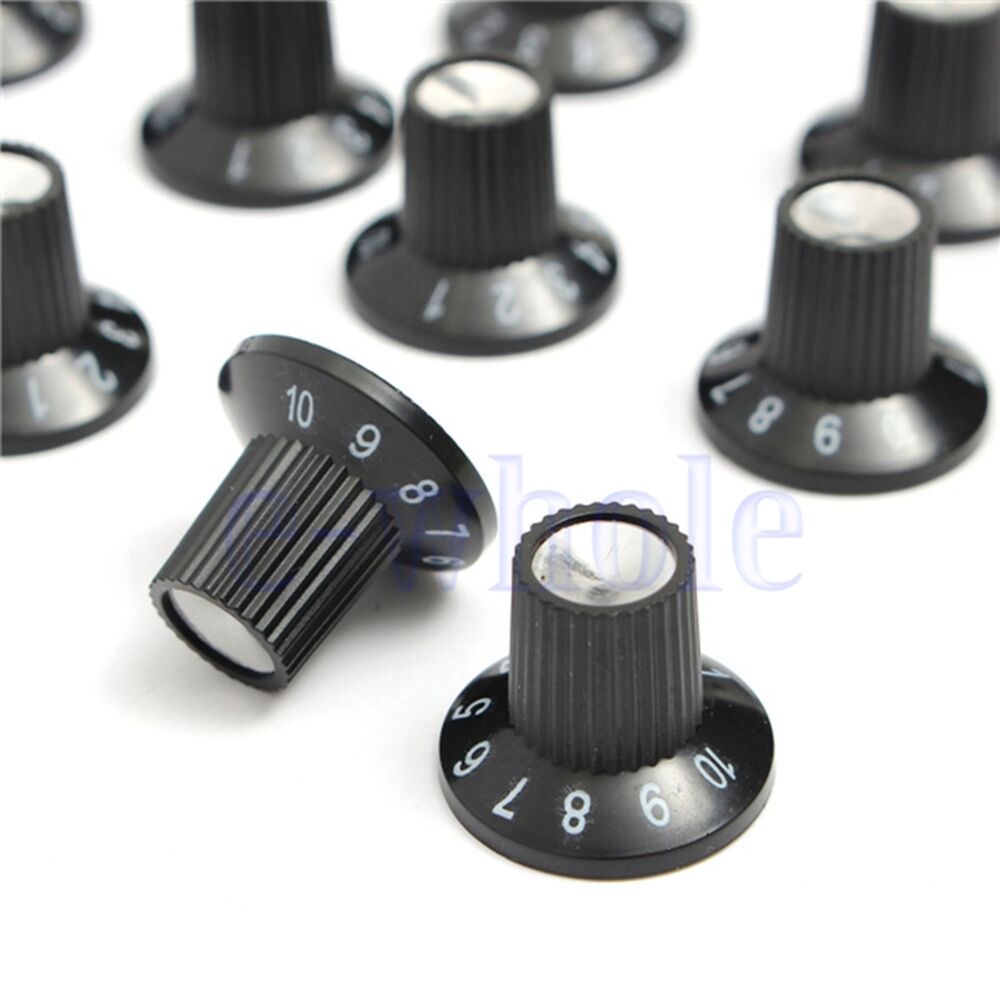 Kit Knob Potenciômetro Amplificador Fender - 5 unidades - Serve em todos os modelos Fender - Frontman Mustang Champion