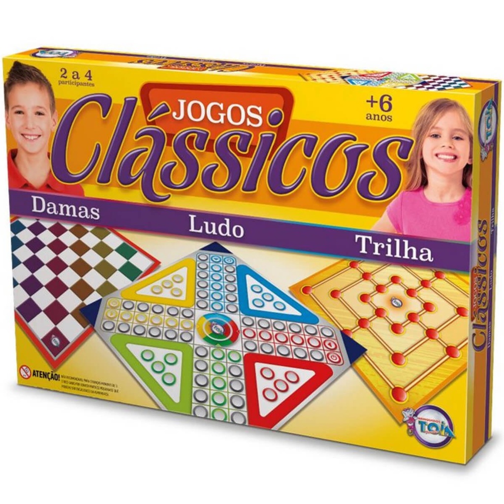 Jogos Clássicos 3 em 1 Damas/Ludo/Trilha Tóia - 12133 em Oferta na Shopee