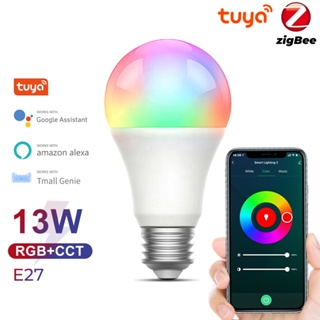 SMATRUL Tuya Zigbee 13W Lâmpada Inteligente E27 RGB LED Regulável Temporizador Com Vida APP Controle De Voz Para Google Home Alexa Tmall Genie em Oferta na Shopee