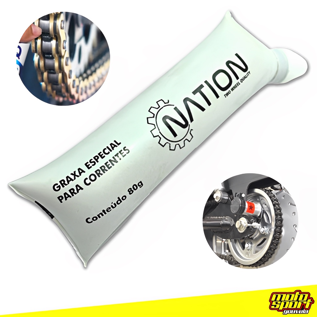Graxa Branca / Azul / Grafitada Especial Lubrificante Premium Para Corrente Moto Bike Bisnaga 80 Gramas em Oferta na Shopee