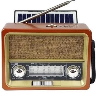 Radio Retro Vintage FM Placa Solar Recarregavel Bluetooth SW 1-16 8 ...