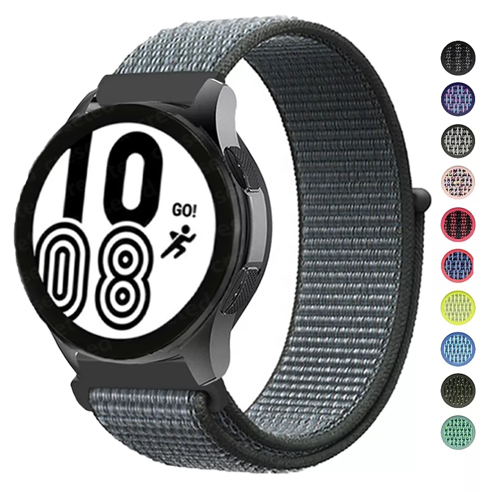 Pulseira Nylon 20mm 22mm - Galaxy Watch 4/Watch 5/ Watch 5 Pro Universal Compatível Com Intelegente Relógio Com em Oferta na Shopee