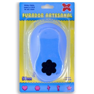 Furador Cortador Perfurador Grande para Papel e EVA Make+ 50mm 5cm Flor 6 Pétalas