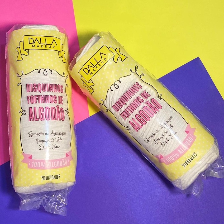 Discos de Algodão para Limpeza Facial - Dalla Makeup