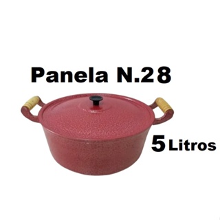 Panela em Alumínio Fundido Batido Grande, n.26, 28 ou 30, Grossa e Resistente Caçarola Com Tampa Leve em Oferta na Shopee