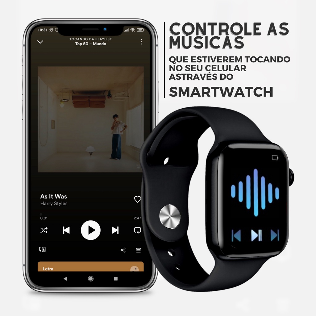 Relógio Inteligente Smartwatch Serie 10 Tela 45mm Com Película Feminino Masculino - Fere Fit — foto 6