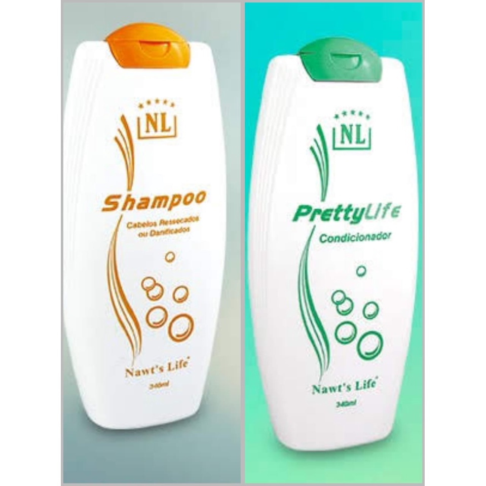 Shampoo para cabelos Ressecados ou Danificados e Condicionador Pretty Life  Nawt’s Life