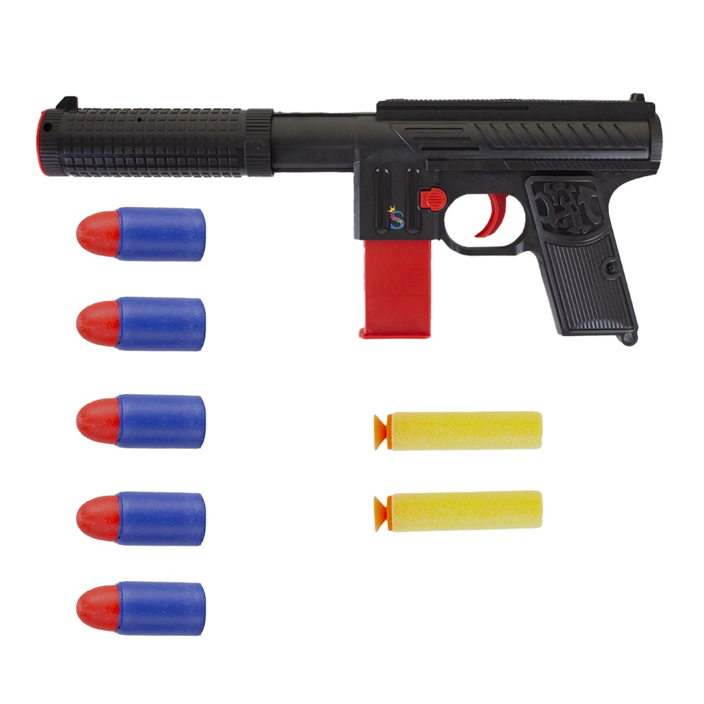 arma de brinquedo tec 9 pressão lança dardo 2 em 1 soldado