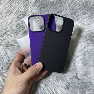 Capa Dura Fosca Ultra Fina Para Apple Iphone 14 Pro Max Anti-Impressão Digital PC Transparente Traseira