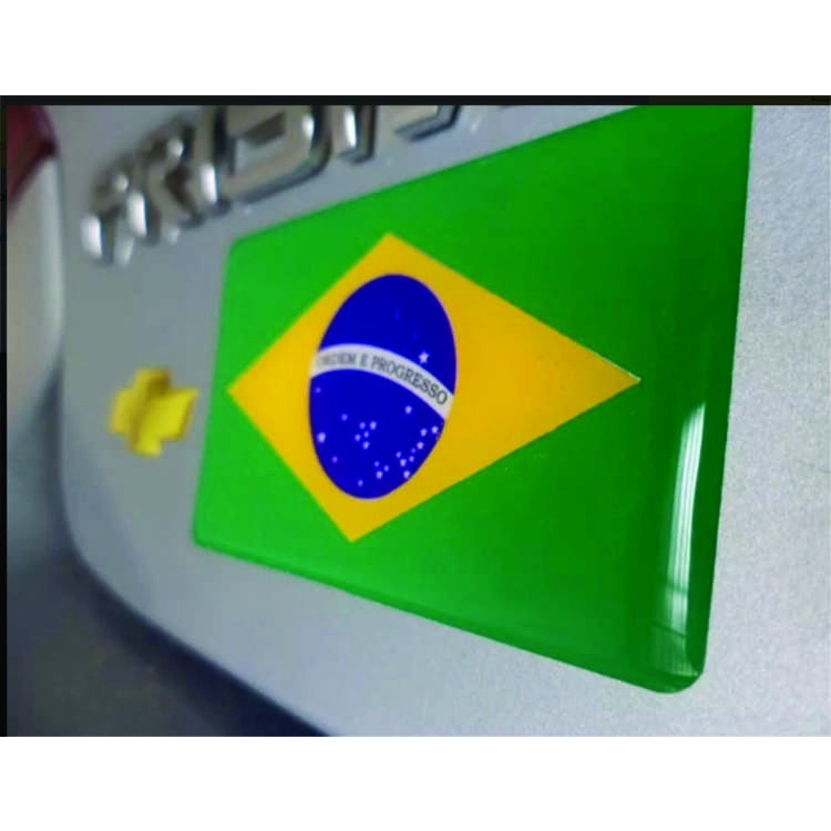 4 Bandeiras Resinadas 3D Alto Relevo Países