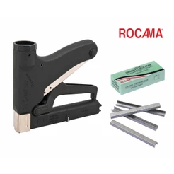 Grampeador madeira/tapeçaria profissional 106 + 3.500 grampos 106/6 Rocama Original tapeceiro.