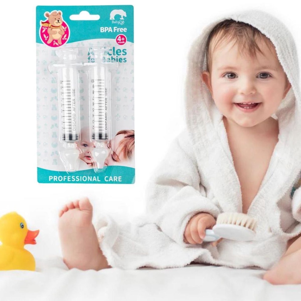 Seringa Aspirador Nasal Para bebe 1 Unid Com Ponta de Silicone