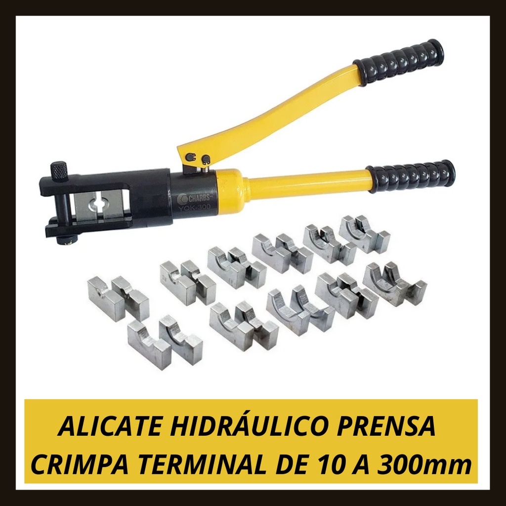 Alicate prensa terminal crimpa alicate hidraulico com terminal de 10 a 300mm