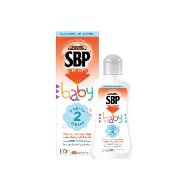 Repelente Infantil SBP Baby Sem Fragrância Loção Corporal com 100ml