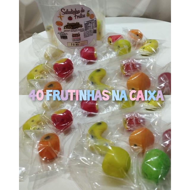 40 frutinhas de leite em pó ninho na CAIXA