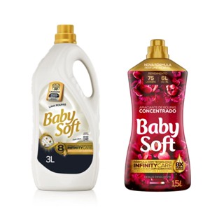 Kit Lava Roupas Baby Soft 3L + Amaciante Concentrado Baby Soft Desejo Envolvente 1,5L