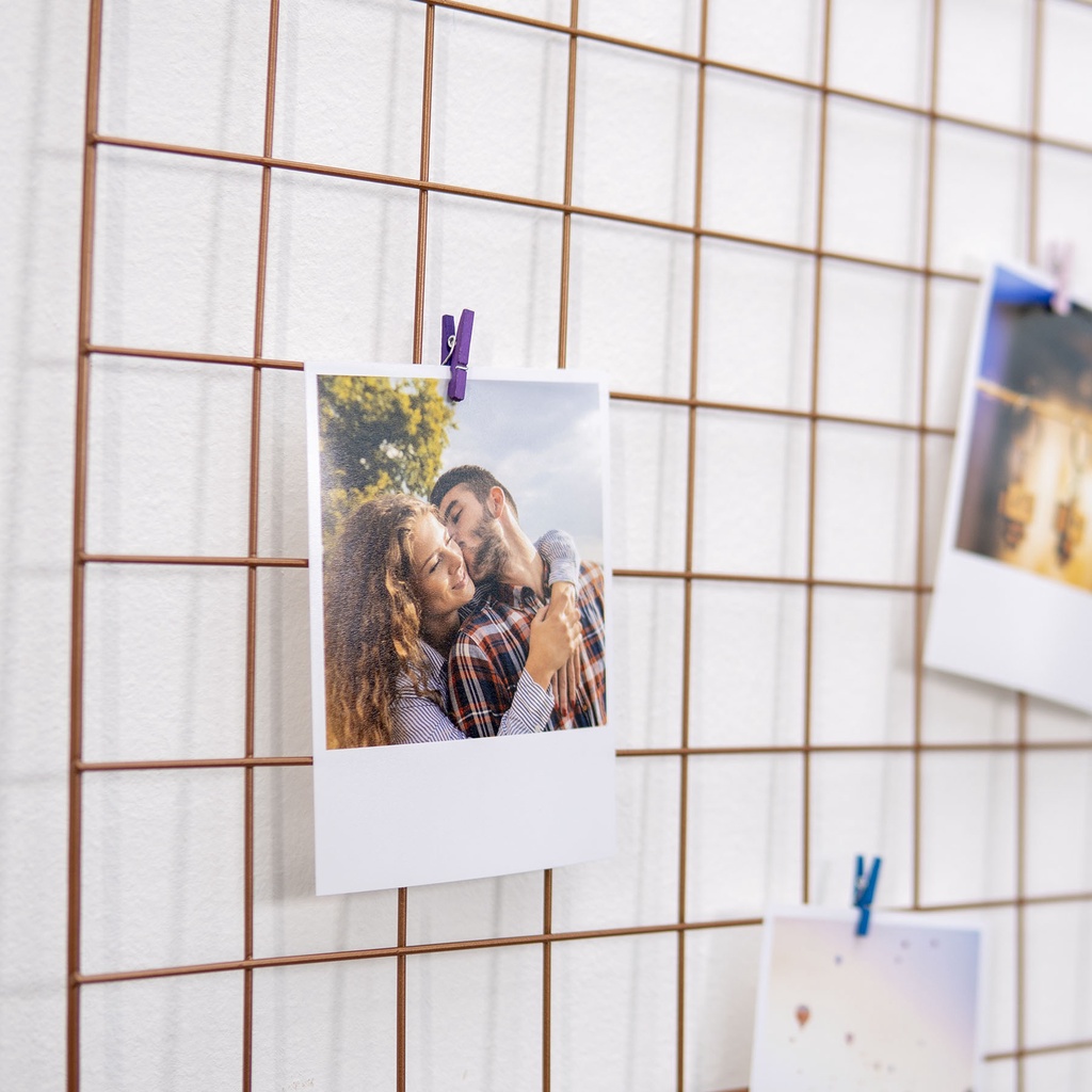 TELA ARAMADA 60X60 ROSE PARA MEMORY BOARD COM 7 mini prendedores