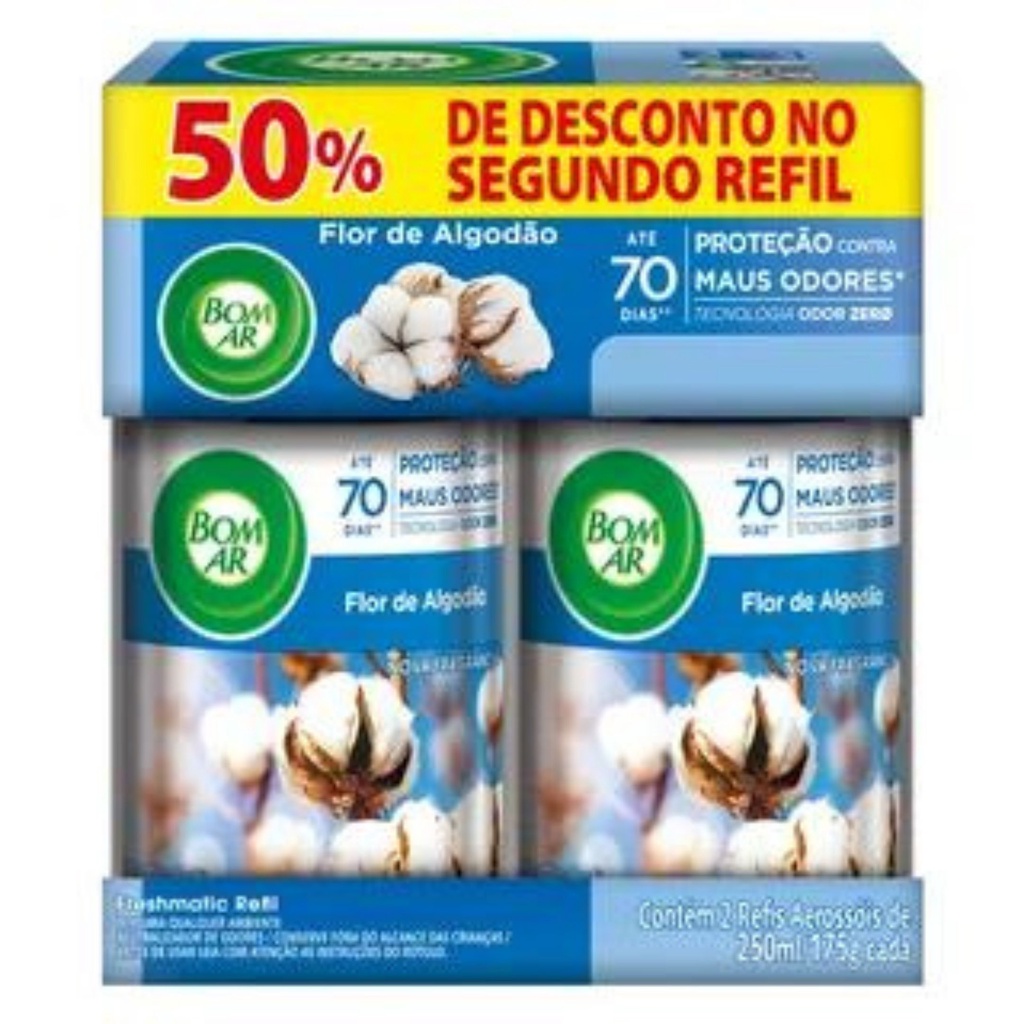Super Refil Econômico Air Wick 2 Unidades Flor de Algodão