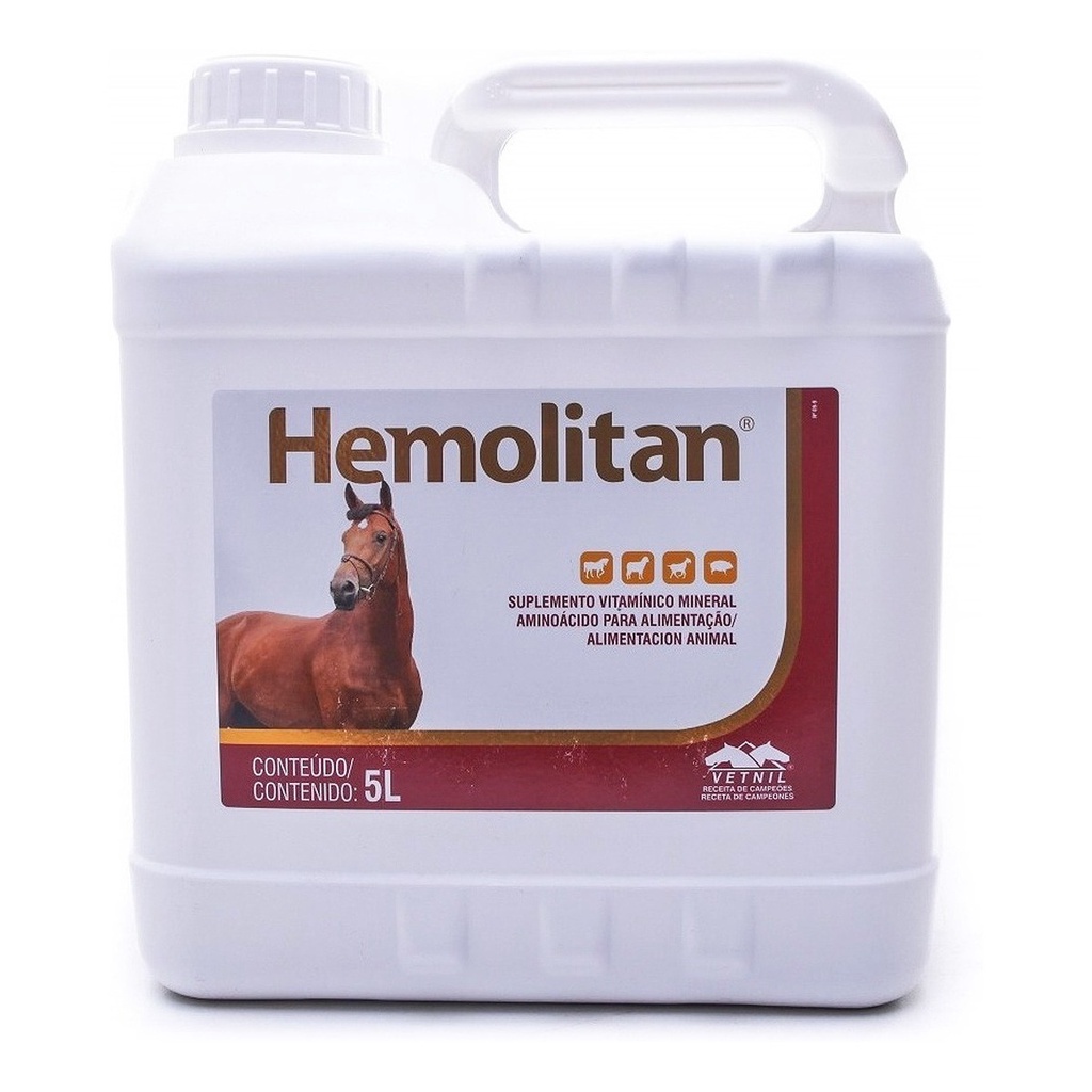 Suplemento Vitamínico Vetnil Hemolitan - 5L em Oferta na Shopee