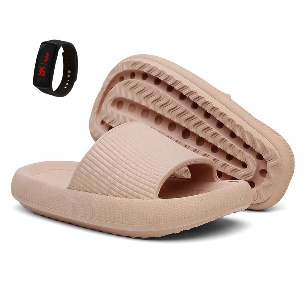 Chinelo Nuvem Sandalia Macia e Confortavel Ortopedico mais Relogio Free  Envio Imediato