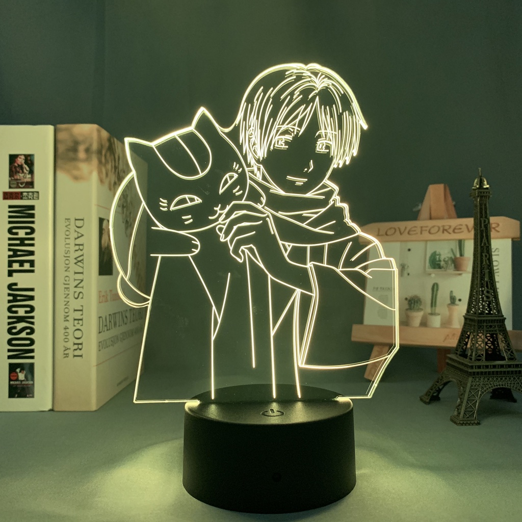 Anime Natsume's Book of Friends Takashi Luminária LED 3D Noturna Presente e Decoração